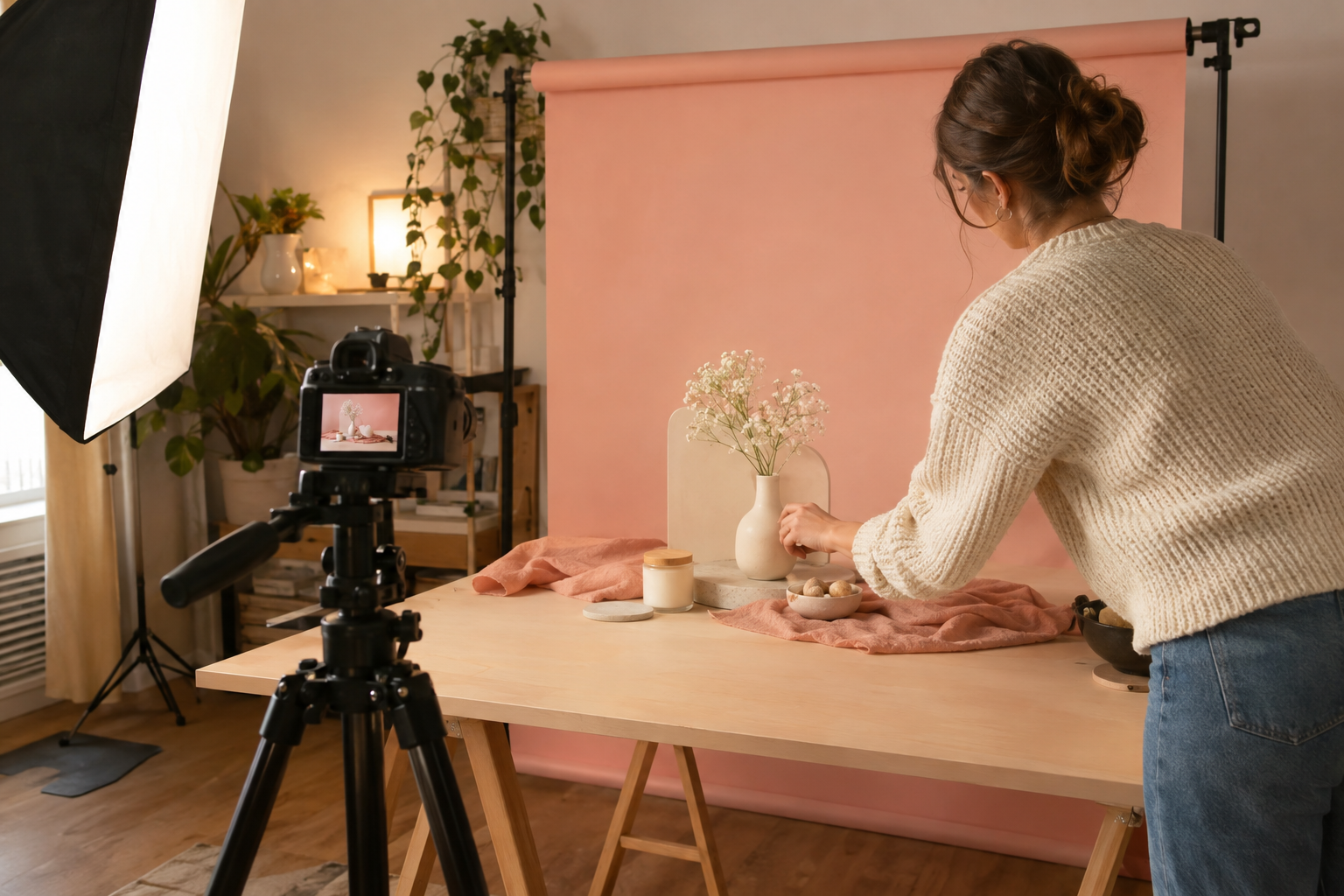 Behind the scenes of a brand photoshoot
