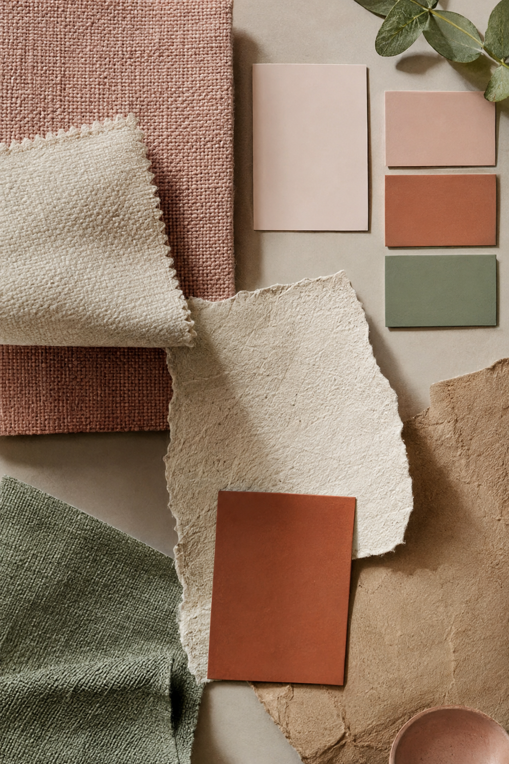 Brand mood board with pastel swatches